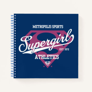 Supergirl Metropolis Sportathletik Grafik Notizblock
