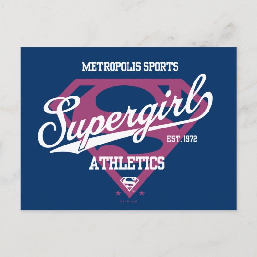 Supergirl Metropolis Sportathletik Grafik Postkarte (Vorderseite)