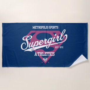 Supergirl Metropolis Sportathletik Grafik Strandtuch