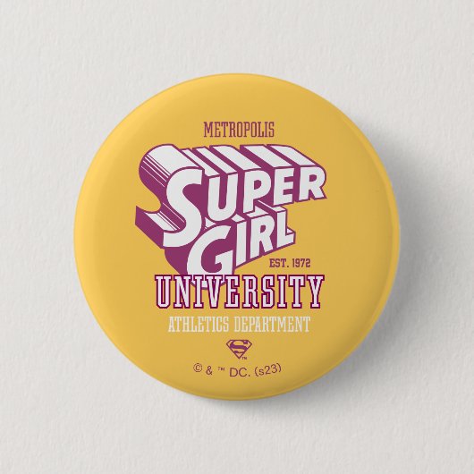 Supergirl Metropolis University Athletics Dept. Button (Vorderseite)