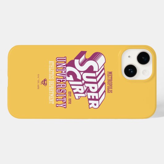 Supergirl Metropolis University Athletics Dept. Case-Mate iPhone Hülle (Rückseite (Horizontal))