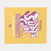 Supergirl Metropolis University Athletics Dept. Fleecedecke (Vorderseite (Horizontal))
