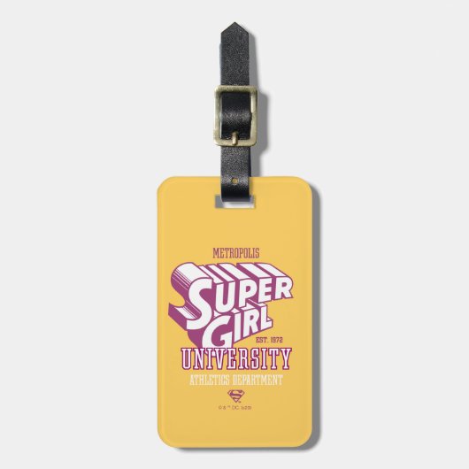 Supergirl Metropolis University Athletics Dept. Gepäckanhänger (Vorderseite vertikal)