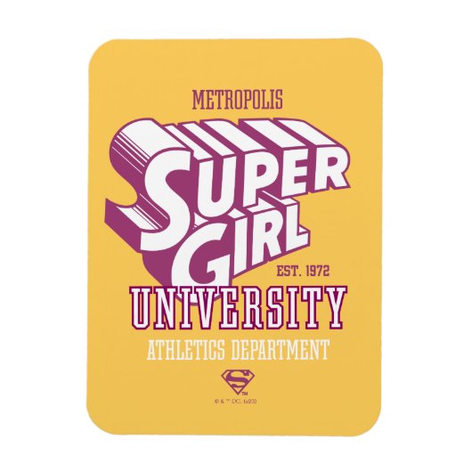 Supergirl Metropolis University Athletics Dept. Magnet (Vertikal)