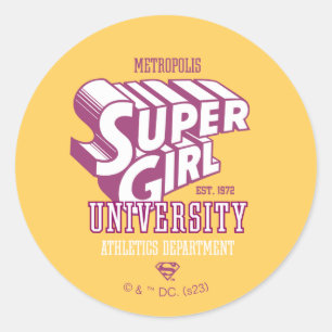 Supergirl Metropolis University Athletics Dept. Runder Aufkleber