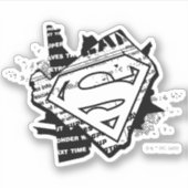 Supergirl Newsprint S-Shield Aufkleber (Vorderseite)