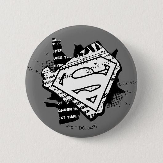 Supergirl Newsprint S-Shield Button (Vorderseite)