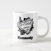 Supergirl Newsprint S-Shield Jumbo-Tasse (Rechts)