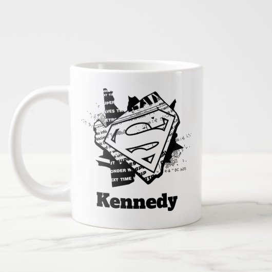 Supergirl Newsprint S-Shield Jumbo-Tasse (Links)