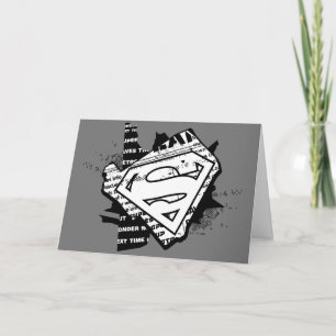 Supergirl Newsprint S-Shield Karte