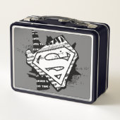 Supergirl Newsprint S-Shield Metall Brotdose (Rückseite)