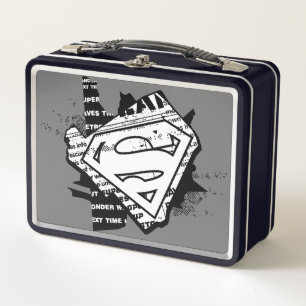 Supergirl Newsprint S-Shield Metall Brotdose