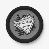 Supergirl Newsprint S-Shield Pappteller (Vorderseite)