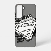 Supergirl Newsprint S-Shield Samsung Galaxy Hülle (Rückseite)