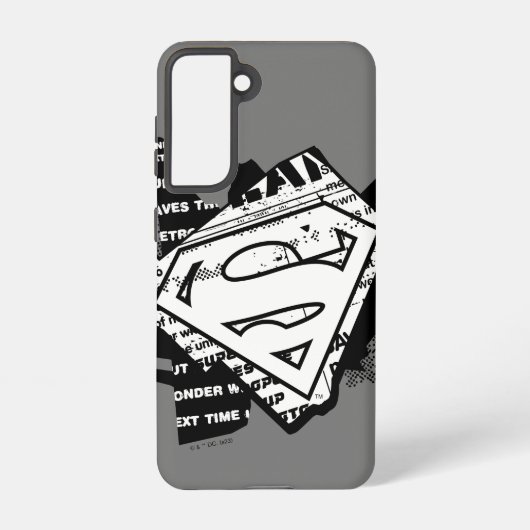 Supergirl Newsprint S-Shield Samsung Galaxy Hülle (Rückseite)