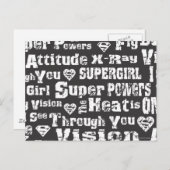 Supergirl Not Text Postkarte (Vorne/Hinten)