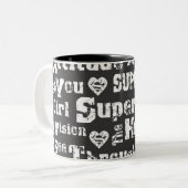 Supergirl Not Text Zweifarbige Tasse (Vorderseite Links)