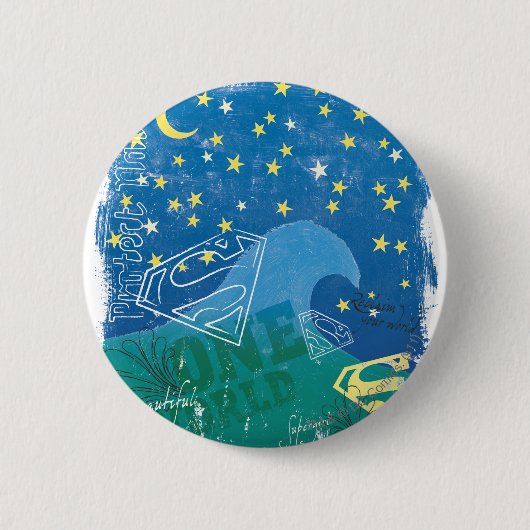 Supergirl One World Button (Vorderseite)