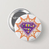 Supergirl Orange Sternexplosion Button (Vorne & Hinten)