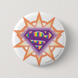 Supergirl Orange Sternexplosion Button