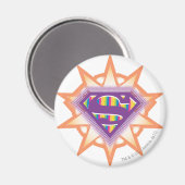 Supergirl Orange Sternexplosion Magnet (Vorderseite/Rückseite)