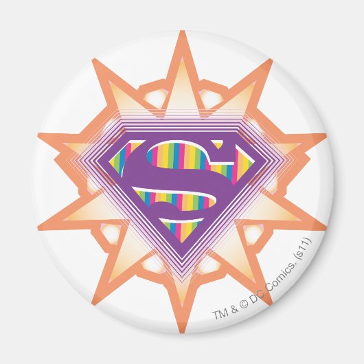 Supergirl Orange Sternexplosion Magnet (Vorne)