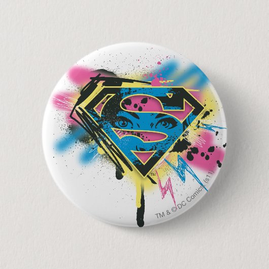 Supergirl Paint and Spills Button (Vorderseite)