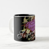 Supergirl Palm Trees Zweifarbige Tasse (Vorderseite Links)