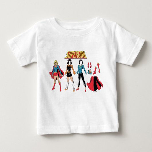 Supergirl Paper Doll Graphic Baby T-shirt (Vorderseite)