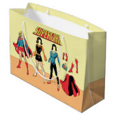 Supergirl Paper Doll Graphic Große Geschenktüte (Rückseite Schrägansicht)