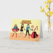 Supergirl Paper Doll Graphic Karte (Gelbe Blume)