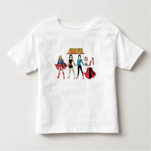 Supergirl Paper Doll Graphic Kleinkind T-shirt
