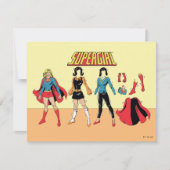 Supergirl Paper Doll Graphic Mitteilungskarte (Vorderseite)