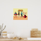 Supergirl Paper Doll Graphic Poster (Küche)