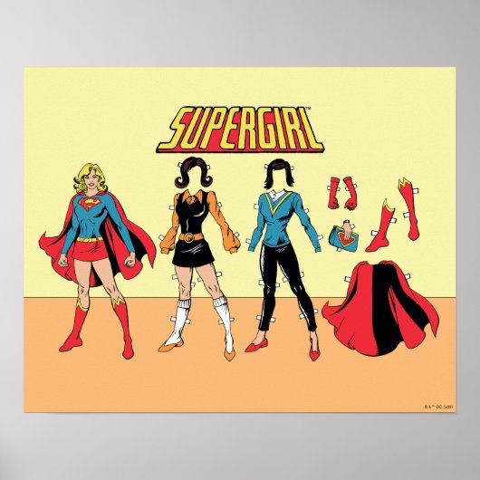 Supergirl Paper Doll Graphic Poster (Vorne)