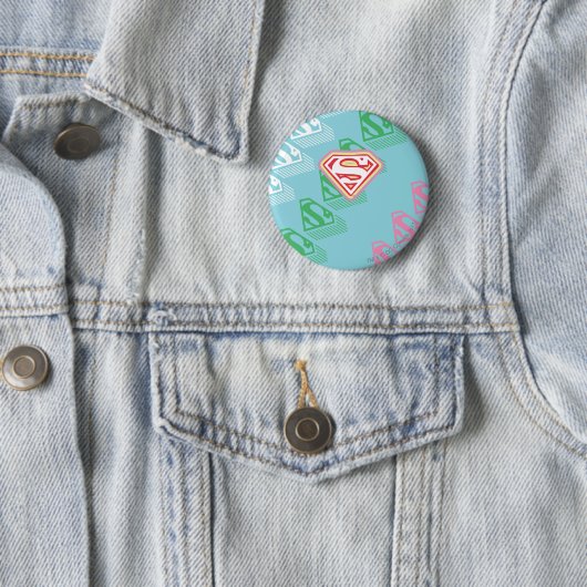 Supergirl Pastel Repeat Pattern Button (Beispiel)