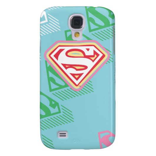 Supergirl Pastel Repeat Pattern Case-Mate Samsung Galaxy Hülle (Rückseite)