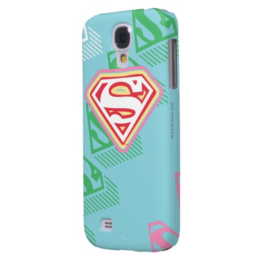 Supergirl Pastel Repeat Pattern Case-Mate Samsung Galaxy Hülle (Rückseite Links)