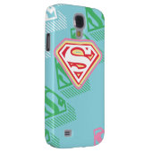Supergirl Pastel Repeat Pattern Case-Mate Samsung Galaxy Hülle (Rückseite/rechts)