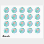 Supergirl Pastel Repeat Pattern Runder Aufkleber (Blatt)