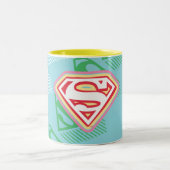 Supergirl Pastel Repeat Pattern Zweifarbige Tasse (Mittel)