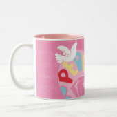 Supergirl Peace und Liebe Pink Zweifarbige Tasse (Links)