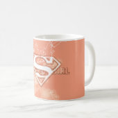 Supergirl Peach floral Muster Kaffeetasse (VorderseiteRechts)