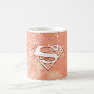 Supergirl Peach floral Muster Kaffeetasse