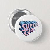 Supergirl Pink and Blue Logo Button (Vorne & Hinten)