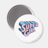 Supergirl Pink and Blue Logo Magnet (Vorderseite/Rückseite)