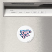 Supergirl Pink and Blue Logo Magnet (In Situ (Geschirrspüler))