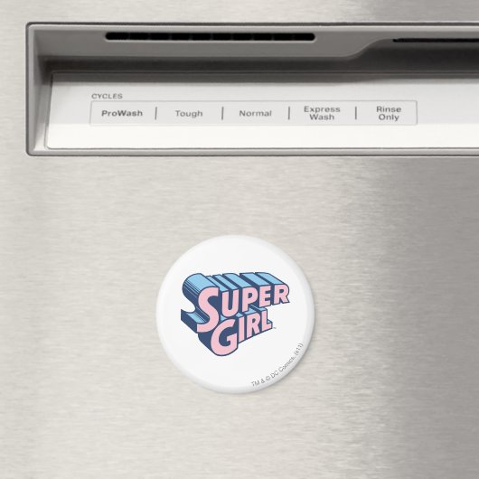 Supergirl Pink and Blue Logo Magnet (In Situ (Geschirrspüler))