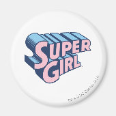 Supergirl Pink and Blue Logo Magnet (Vorne)