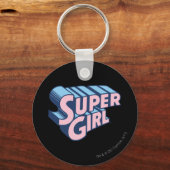 Supergirl Pink and Blue Logo Schlüsselanhänger (Vorderseite)